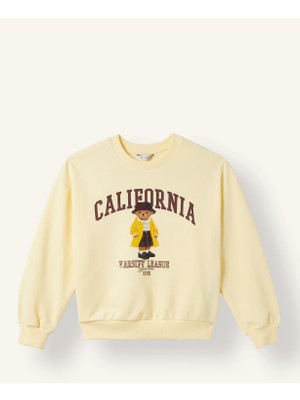 DeFacto Relax Fit Bisiklet Yaka Ayıcıklı Sweatshirt Kız Çocuk I4154A826AU