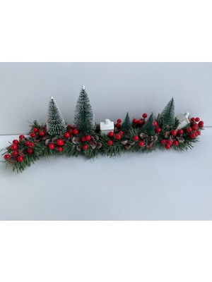 Empressco Yeniyıl Yılbaşı Mery Christmas Yapay Çiçek Aranjmanı Dekoratif Obje