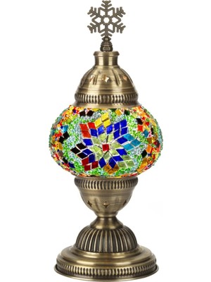 Empressco Otantik Etnik Renkli Mozaik Boho Türk Masaüstü Lamba Masa Lambası Abajur