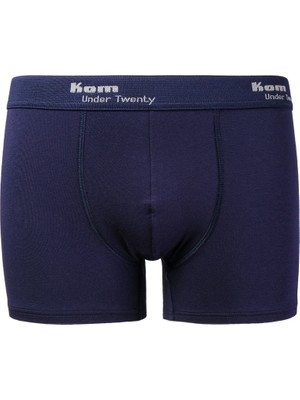 Kom Tight Pamuklu 3 Lü Erkek Boxer - Lacivert