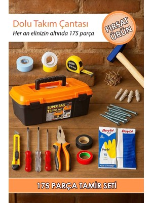 Empressco 175 Parça Kaliteli Malzemeli Dolu Takım Alet Çantası Seti Ev Araç Işyeri Için Hazır Set