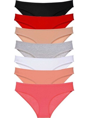 Kuzgun Ticaret 7 Adet Süper Eko Set Likralı Kadın Slip Külot Set 2
