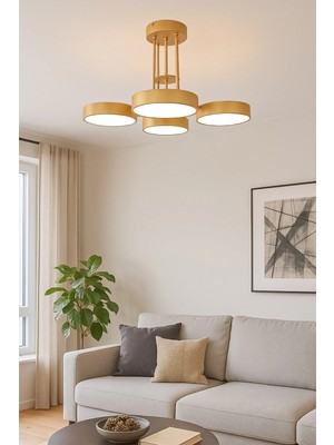 Empressco LED Avize Modern Başlıklı Enerji Tasarruflu Dekoratif 3 Renk Işık Salon Mutfak Çocuk Odası
