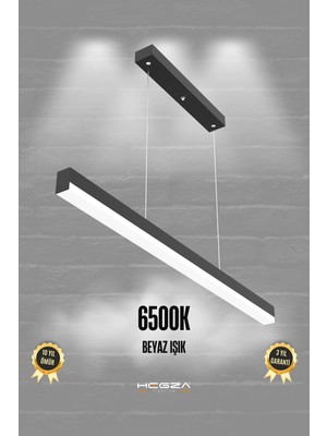 Empressco Magro 120CM ( Siyah Kasa, Beyaz Işık ) Ledli Sarkıt Modern LED Avize, Salon, Mutfak, Masa