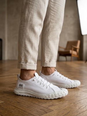 BA0248 Boa Beyaz Esnek Bağcıklı Ultra Hafif Nefes Alan Sneaker Ayakkabı