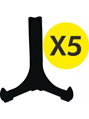 Empressco 5 Adet Çerçeve Tabak Teşhir Ayağı Stand Siyah Ahşap 12CMX10CM