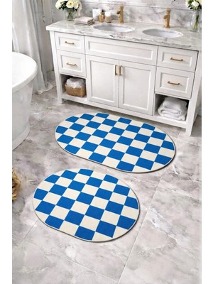 Aymira Home Dekoratif Dijital Baskılı 2 Li Set Banyo Paspası Kaymaz Tabanlı Klozet Takımı