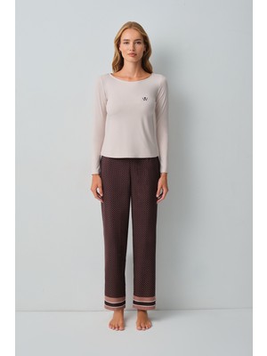 Suwen Monogram Pijama Takımı