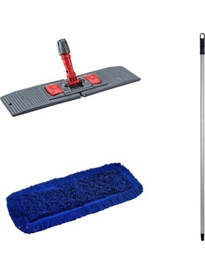 Empressco Orlon Mavi Statik Toz Mop Takımı Seti - 80 Cm. - Mop + Tutucu + Sap - 1 Takım