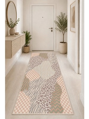 Aymira Home Dijital Baskı Dört Mevsim Kaymaz Taban Yıkanabilir Kesme Koridor Mutfak Oda Yolluk Halı