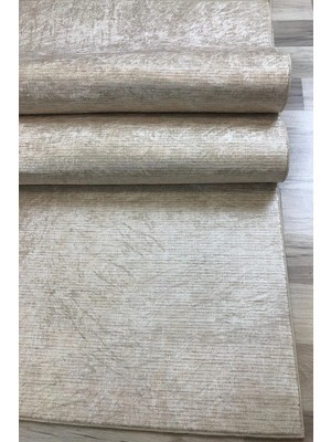 Aymira Home Baskı Dört Mevsim Kaymaz Yıkanabilir Kesme Koridor Mutfak ve Oda Kesme Yolluk Halı Eco Krem
