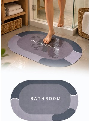 Empressco Sihirli Su Emici Banyo Paspası Kaydırmaz Tabanlı 35 mm Kalınlık Abdest Ayak Kurulama Matı