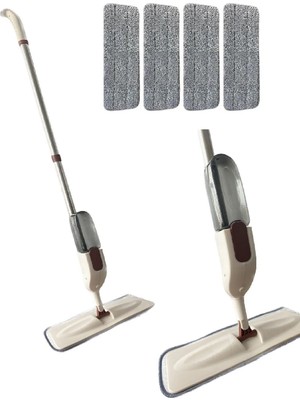 Empressco Spin Mop Sprey Mop Deterjan Hazneli 4 Adet Moplu Spreyli Temizlik Paspası