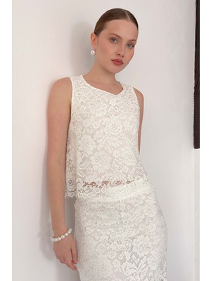 Very Moda Dantel Kolsuz Bluz  | D3011