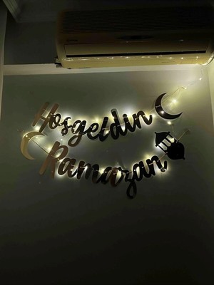Empressco Ramazan Süsleme Seti Hoşgeldin Ramazan Kaligrafi Banner LED Dahildir.
