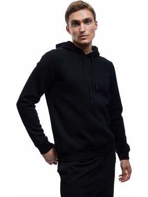 Koton Şardonlu Uzun Kollu Basic Kapşonlu Sweatshirt  (Aw 26)