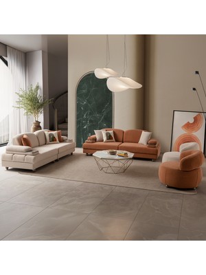 Eymense Optimus Yataklı Sandıklı Koltuk Takımı 3+3+1+1 Kiremit
