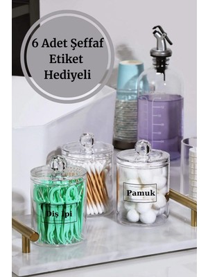 Empressco 3lü Kristal Makyaj ve Aksesuar Düzenleyicisi Takı ve Pamukluk Dolap Içi Organizeri