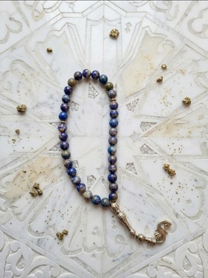 Liva Atelier Hakiki Doğal Lapis Lazuli Taşı Tesbih