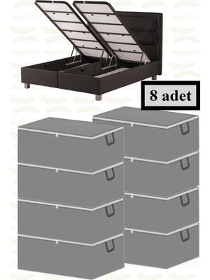 Empressco 8 Adet Düz Baza Altı Çekyat Tipi Hurç 60X40X22(ANTRASİT)
