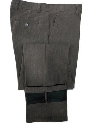 Gambia Outdoor's Erkek Klasik Kesim Siyah Içi Polarlı Büyük Beden Kadife Pantolon Baba