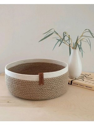 Empressco Çok Amaçlı Dekoratif Organizer Hasır Sepet 25X10