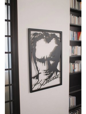 Atatürk Silüeti Metal Duvar Tablosu