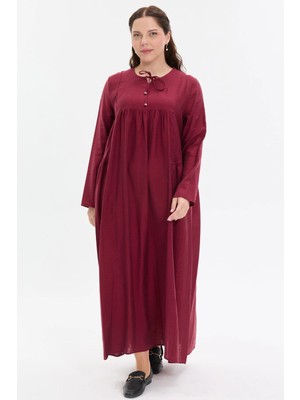 Kado Moda Kado Online Yakası Bağlamalı Büzgülü Kadın Elbise
