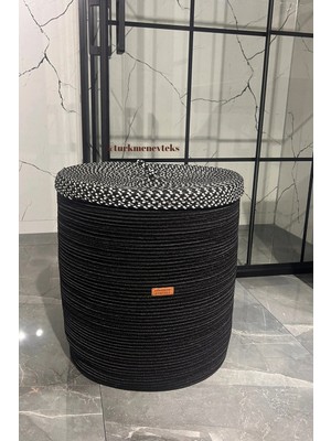 Empressco Jüt Hasır 40 x 45 Kapaklı Çamaşır Sepeti ,kirli Sepeti ,oyuncak Sepeti ,kapaklı Sepet,banyo Sepeti