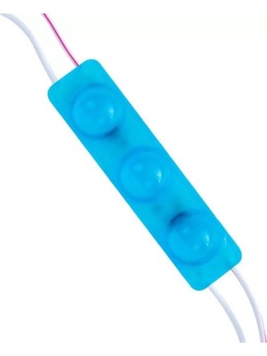 TeknoKapsül Powermaster 12 Volt 1.5 Watt Mavi Yanıp Sönen Parlak Tek Renk 2835 69 x 16 mm IP65 160 – 180 Lümen 160 Derece Modül LED
