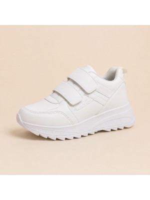 Tempo Kadın Siyah Cırt Cırtlı Kalın Taban Günlük Sneaker Ayakkabı