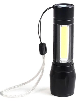 TeknoKapsül Mini Çok Güçlü Şarjlı El Feneri (Xpe-Cob Led) WT-030