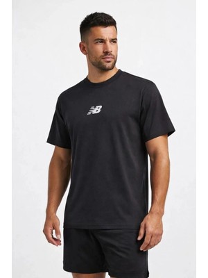 New Balance Lifestyle MNT1642-ANT Erkek T-Shirt Antrasit Basic Model