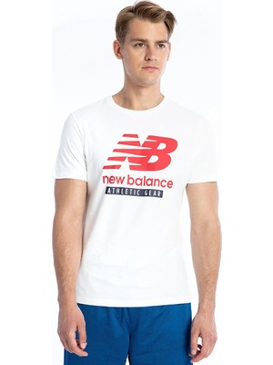 New Balance 1205 Erkek Beyaz Yuvarlak Yaka Tişört