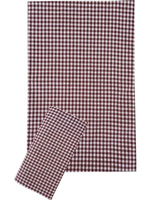 Universal Zefir Desen Sofra Bezi Masa Örtüsü 170 x 170 cm Bordo