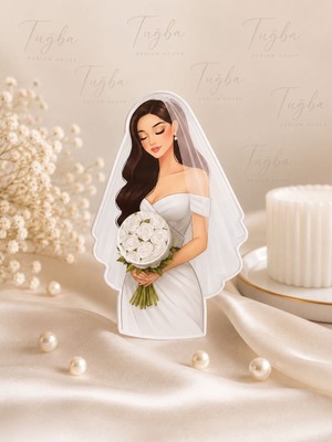 Tuğba Design House Gelin Figürlü Kutu Krem Hediyeliği Kına Nişan Düğün Hatırası 30 Adet
