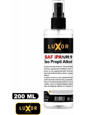Luxor Kimya İzopropil Alkol %99.9 Saf İpa Yüzey Temizleyici 195 ml