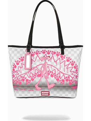 Sprayground Pink Panther Pawprints Suya Dayanıklı Tote Omuz Çantası
