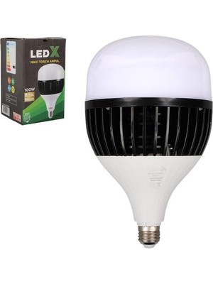 TeknoKapsül Ledx AL-TH100 Akım Korumalı 9000 Lümen E27 Duy 100W Beyaz Maxi Kristal Torch LED Ampul