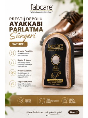 Fabcare Prestij Depolu Ayakkabı Parlatma Süngeri Naturel