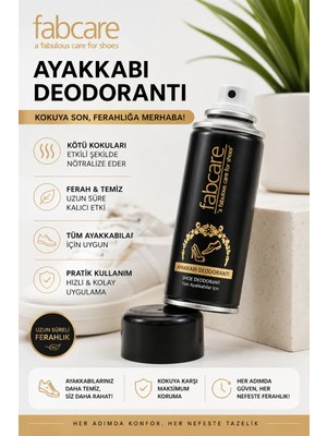 Fabcare Ayakkabı Deodorantı Sprey – Kötü Kokuları Nötralize Eden Ferahlatıcı Ayakkabı Spreyi