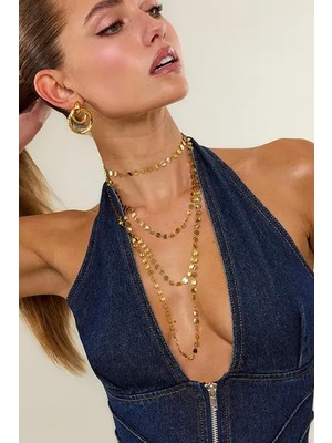 New Obsessions Gold Pul Çoklu Kolye