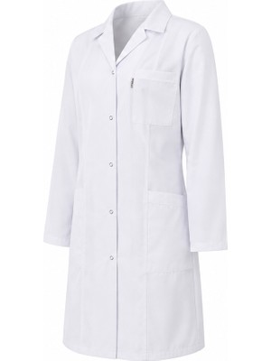 Beyaz Doktor Eczacı Öğretmen Önlüğü, Uzun Boy, Düz Yaka