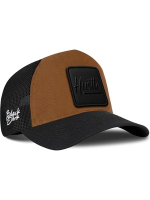 BlackBörk Hustle Black Logolu Siyah-Camel Trucker Şapka