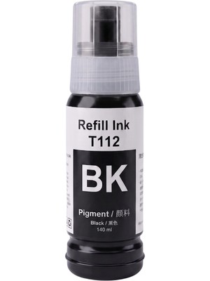 TeknoKapsül T112BK **kutusuz** Siyah Şişeli Mürekkep (140 Ml)