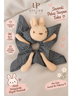 Up Atelier Sevimli Peluş Tavşan Toka