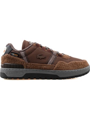 Lacoste Mens T-Clip Winter Cordura 224 1 Sma  Sneaker Günlük Spor Ayakkabı Kahverengi