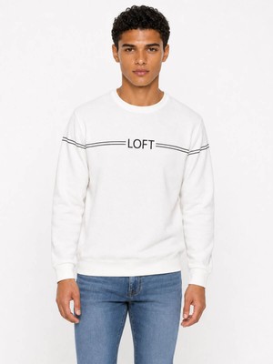 Loft Regular Fit Beyaz Erkek Sweatshirt LF2044510