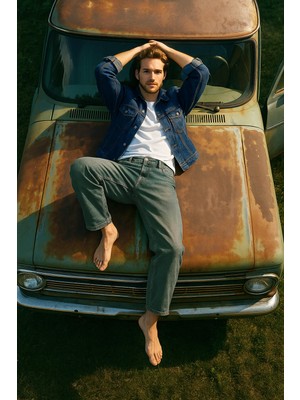 Banny Jeans Erkek Skater Fit Jean Pantolon Tint Yeşil
