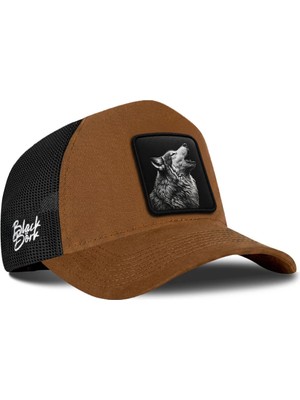 BlackBörk Kurt Logolu Camel-Siyah Trucker Şapka